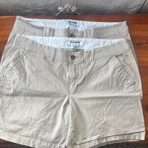 **2 Pair** Old Navy Khaki/Tan Women's Size 12 - Shorts